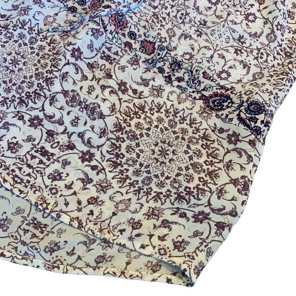 L’agence Womens Crawford Billow Sleeve blouse purple white floral extra small - Picture 7 of 11